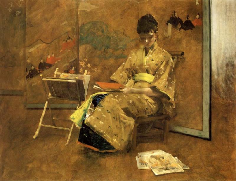 William Merrit Chase Der Kimono china oil painting image